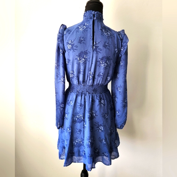 Floral Print Ruffled Mini Dress - Picture 10 of 13